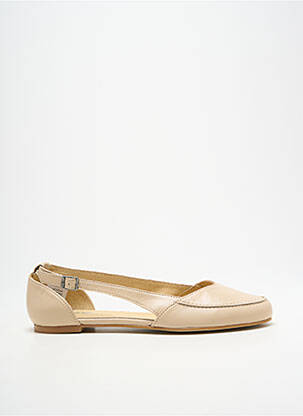 Sandales/nu pieds chiquet talon plat jusqu'à 3cm beige HEINE femme