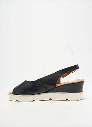 Sandales/nu pieds tissage satiné talon de 4 à 6cm noir HEINE femme