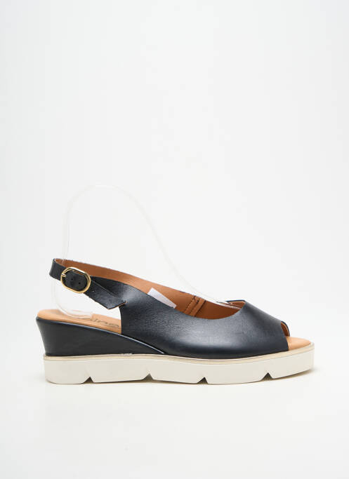 Sandales/nu pieds tissage satiné talon de 4 à 6cm noir HEINE femme