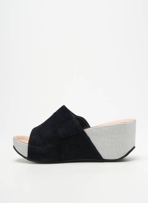 Mules/sabots talon compensé talon de 7 à 9cm argent ANDREA CONTI femme