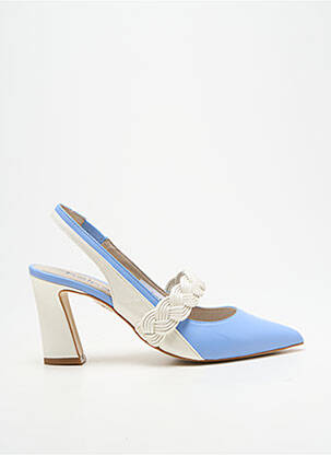 Escarpins bout pointu talon de 7 à 9cm bleu HEINE femme