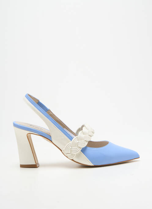 Escarpins bout pointu talon de 7 à 9cm bleu HEINE femme