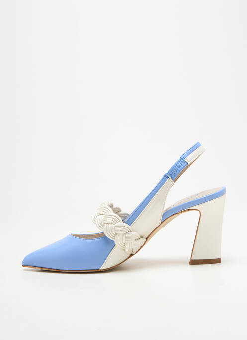 Escarpins bout pointu talon de 7 à 9cm bleu HEINE femme