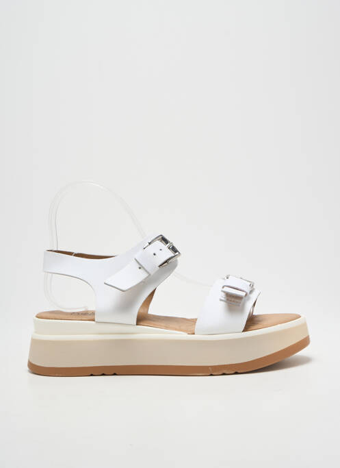 Sandales/nu pieds fermeture boucle(s) talon de 4 à 6cm blanc HEINE femme