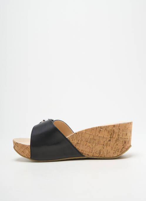 Mules/sabots talon compensé talon de 7 à 9cm noir ANDREA CONTI femme