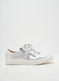 Baskets fermeture zip et lacets talon plat jusqu'à 3cm argent HEINE femme