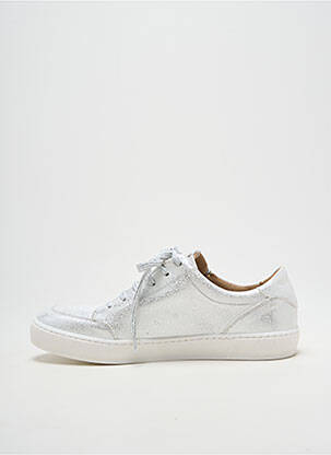 Baskets fermeture zip et lacets talon plat jusqu'à 3cm argent HEINE femme