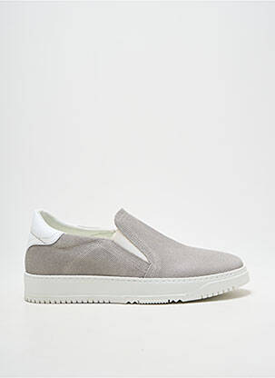Slip ons semelle amovible talon plat jusqu'à 3cm gris HEINE femme