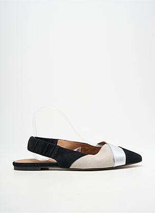 Sandales/nu pieds chiquet talon plat jusqu'à 3cm noir HEINE femme