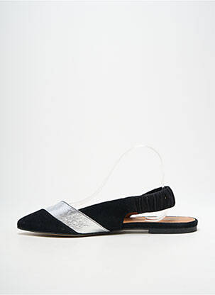 Sandales/nu pieds chiquet talon plat jusqu'à 3cm noir HEINE femme