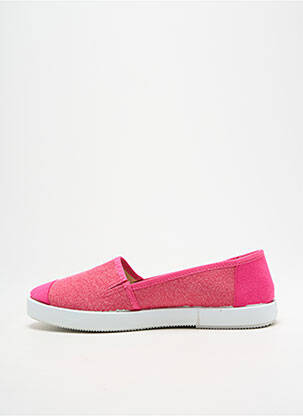 Espadrilles bout rond talon plat jusqu'à 3cm rose HEINE femme