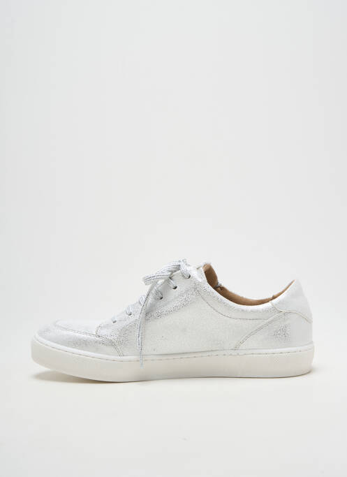 Baskets fermeture zip et lacets talon plat jusqu'à 3cm argent HEINE femme