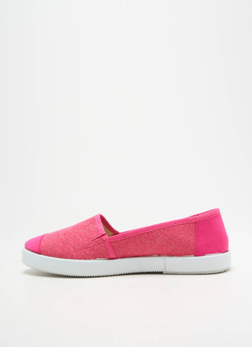 Espadrilles bout rond talon plat jusqu'à 3cm rose HEINE femme