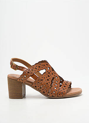 Sandales/nu pieds talon bottier talon de 4 à 6cm marron HEINE femme