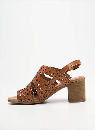 Sandales/nu pieds talon bottier talon de 4 à 6cm marron HEINE femme