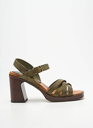 Sandales/nu pieds talon bottier talon de 7 à 9cm vert HEINE femme