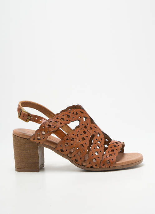 Sandales/nu pieds talon bottier talon de 4 à 6cm marron HEINE femme