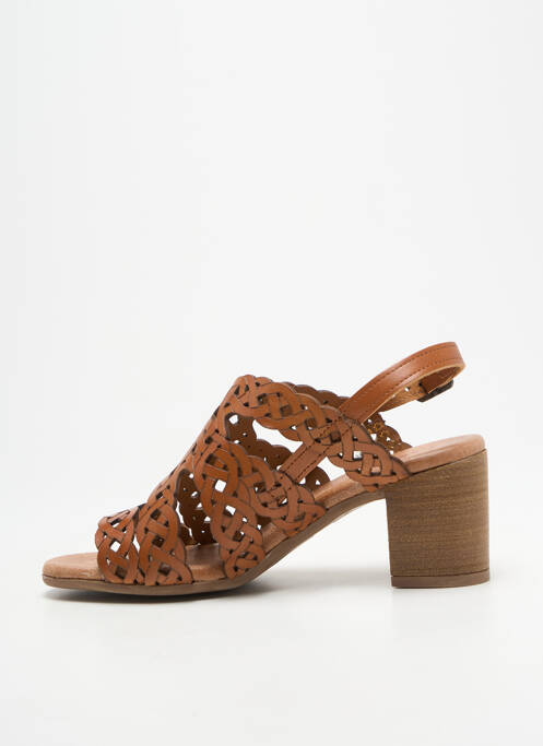 Sandales/nu pieds talon bottier talon de 4 à 6cm marron HEINE femme