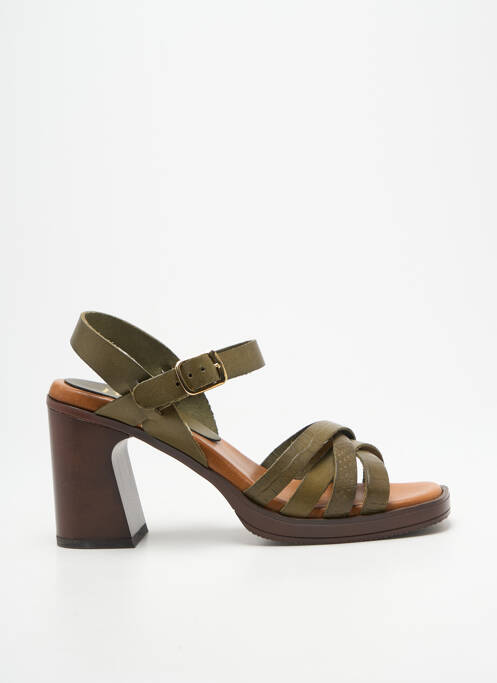 Sandales/nu pieds talon bottier talon de 7 à 9cm vert HEINE femme