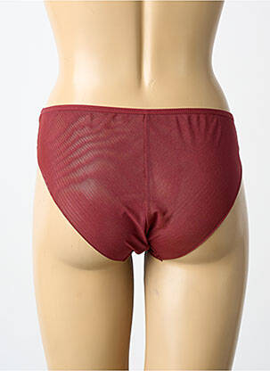 Culotte effet matière satinée rouge LINGADORE femme