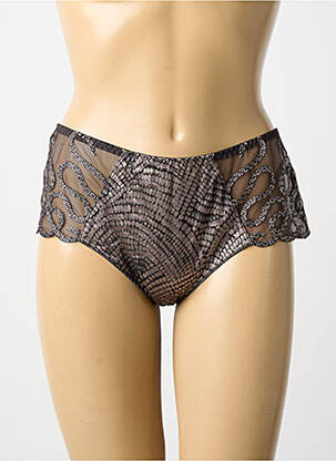 Shorty tissage satiné gris LOUISA BRACQ femme