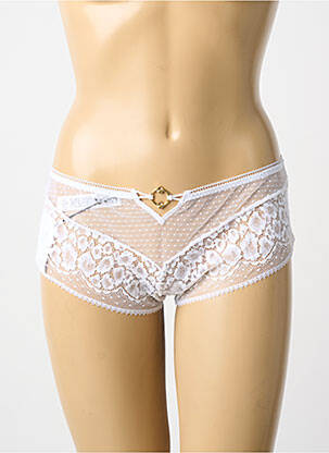 Shorty effet matière satinée blanc AUBADE femme
