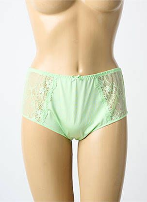 Culotte tissage satiné vert LINGADORE femme