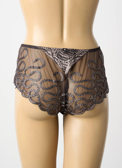 Shorty tissage satiné gris LOUISA BRACQ femme