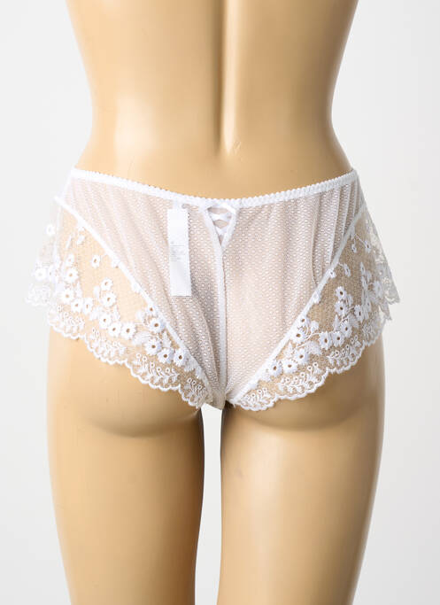 Shorty tissage tulle blanc AUBABE femme