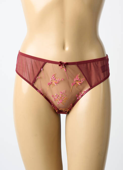 Culotte effet matière satinée rouge LINGADORE femme