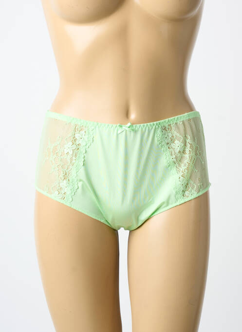 Culotte tissage satiné vert LINGADORE femme