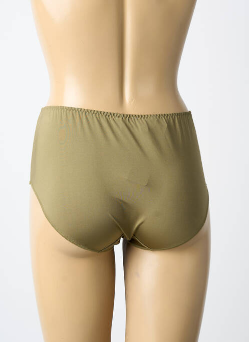Culotte tissage satiné vert LINGADORE femme