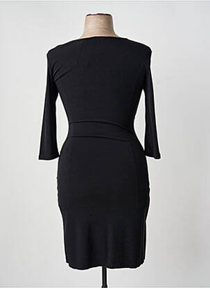 Robe mi-longue manches longues manches longues noir LONKEL femme