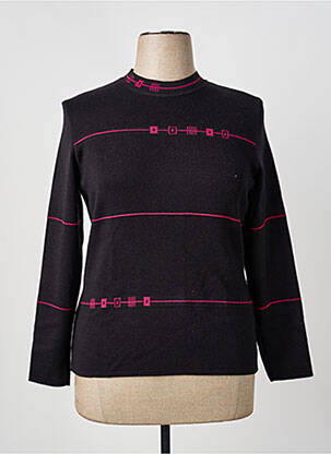 Pull coupe cintrée manches longues noir TELMAIL femme