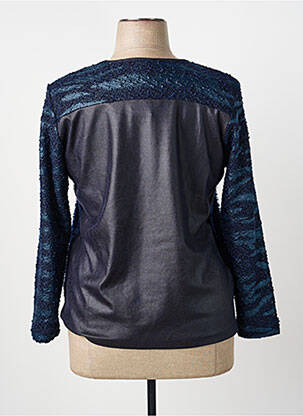 Top stretch manches longues bleu GUY DUBOUIS femme