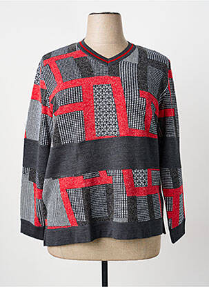 Pull coupe cintrée manches longues gris GUY DUBOUIS femme
