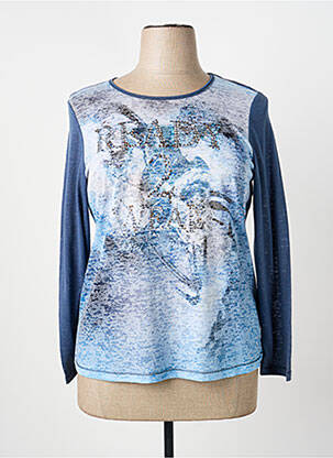 T-shirt manches longues manches longues bleu BARBARA LEBEK femme