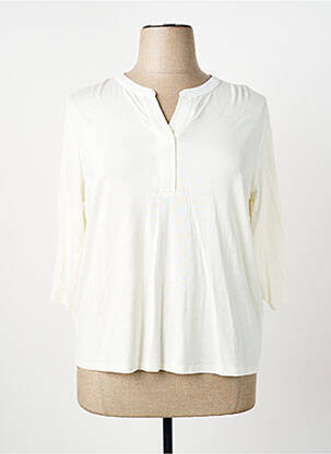 T-shirt manches 3/4 manches 3/4 beige FRANK WALDER femme