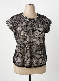 Top tissage jersey manches courtes noir BETTY BARCLAY femme