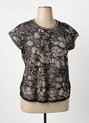 Top tissage jersey manches courtes noir BETTY BARCLAY femme