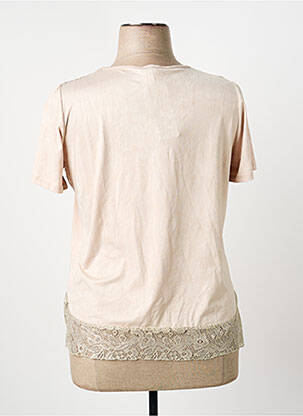 Top stretch manches courtes beige NAYAT femme