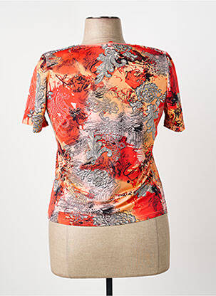 Top coupe fluide manches courtes orange NAYAT femme