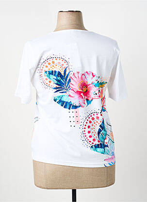 T-shirt stretch manches courtes blanc GUY DUBOUIS femme
