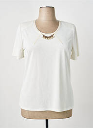 T-shirt stretch manches courtes beige NAYAT femme