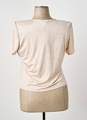 Top stretch manches courtes beige NAYAT femme