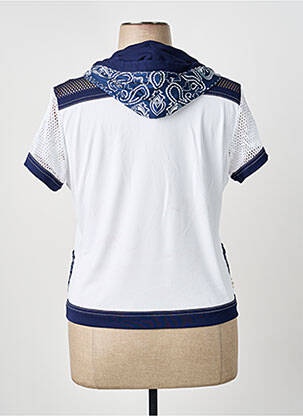 Veste casual col rond bleu ANANKE femme