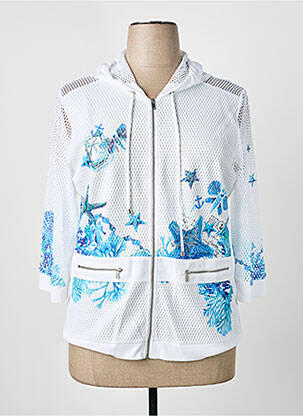 Veste casual col rond blanc ANANKE femme