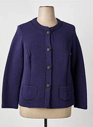 Veste casual col rond bleu TELMAIL femme