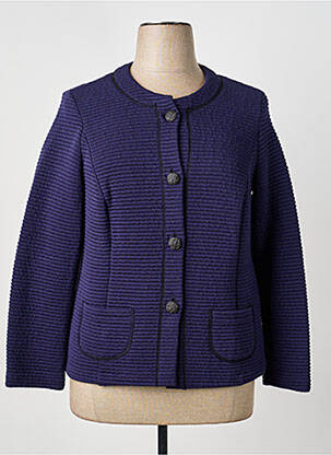 Veste casual col rond bleu TELMAIL femme