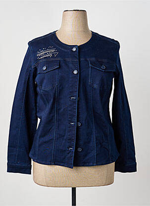 Veste casual col rond bleu THOMAS RABE femme